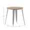 Flash Furniture 30 RD Dining Table Brown Poly Top/Silver Frame JJ-T14623-80-BRSL-GG - alternate 5